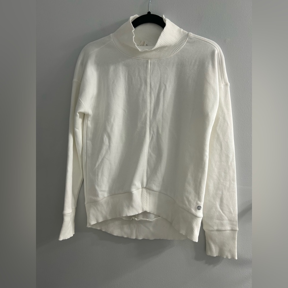 Apana Off White Mock Neck Sweater